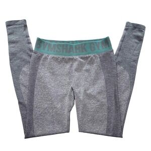 GYMSHARK Flex Leggings •‎ XS • gray, mint green, teal • EUC